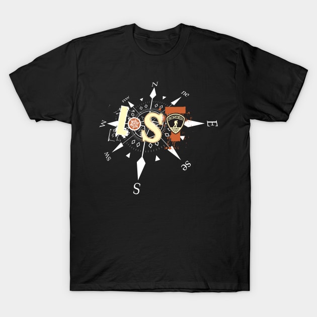 Compass Location Vintage Art Creative Design T-Shirt by Stylomart